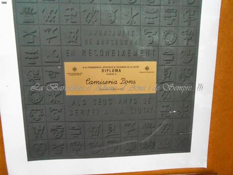 CAMISERÍA F. PONS,114 AÑOS... MAJOR DE GRÀCIA Nº 49, BARCELONA...20-06-2014...!!!