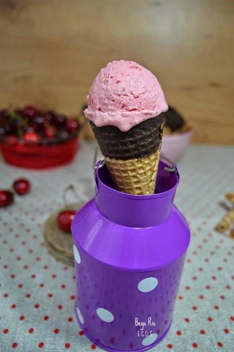 Helado de cerezas