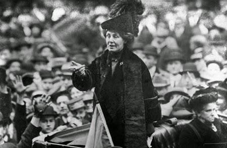 La sufragista inglesa, Emmeline Pankhurst (1858-1928)