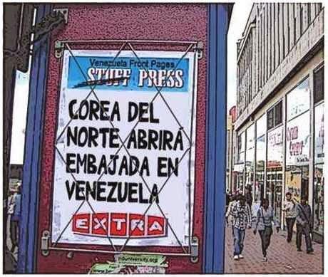 Newsstands versión comic - Corea del Norte embajada en Venezuela