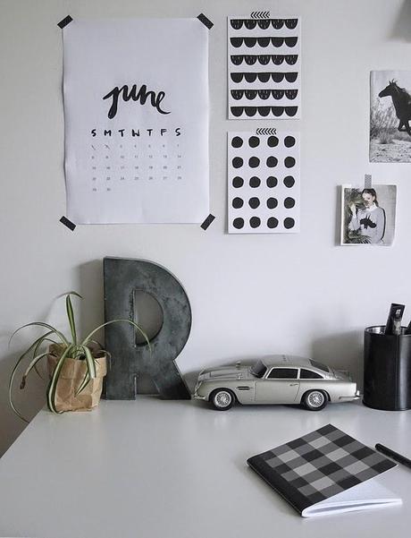 Espacios de trabajo en b&n para grandes y peques