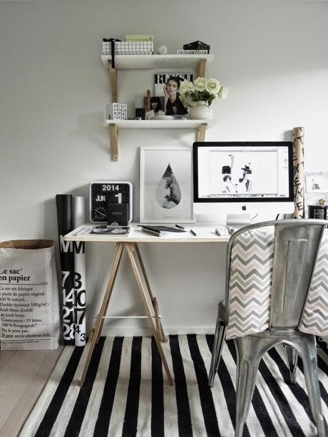 Espacios de trabajo en b&n para grandes y peques