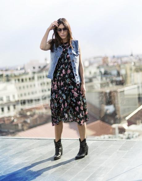 street style barbara crespo roof views innside madrid suecia fashion blogger outfit front row shop blog de moda dress