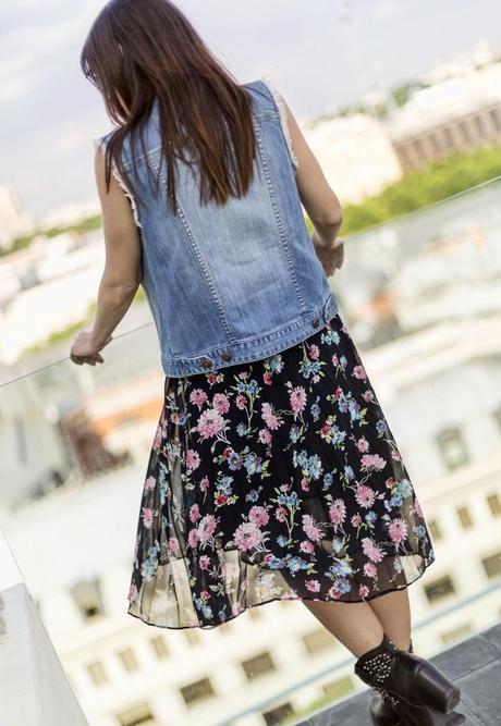 street style barbara crespo roof views innside madrid suecia fashion blogger outfit front row shop blog de moda dress