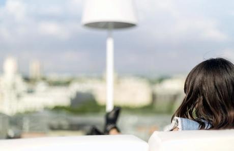 street style barbara crespo roof views innside madrid suecia fashion blogger outfit front row shop blog de moda dress