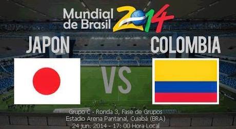 Partido Japón vs Colombia