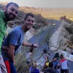 Con mi brother David haciendo de cunetero en el rally Costa de Almeria.