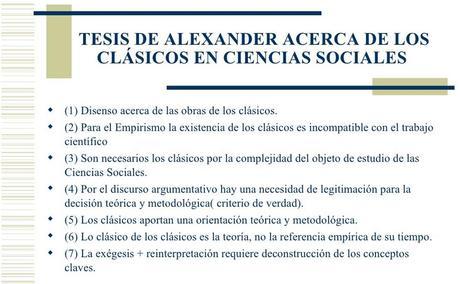 tesis aceca de los clásicos en ciencias sociales ¿Qué es un clásico en Ciencias sociales? (Parte I)