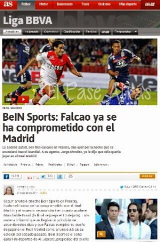 Carmen Colino/ BeIN Sports/Falcao