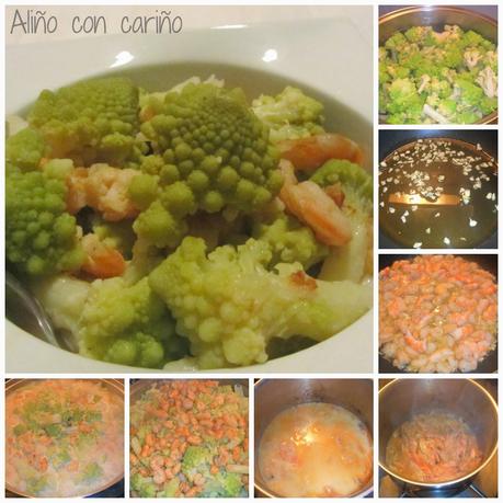 ROMANESCU CON SALSA DE GAMBAS