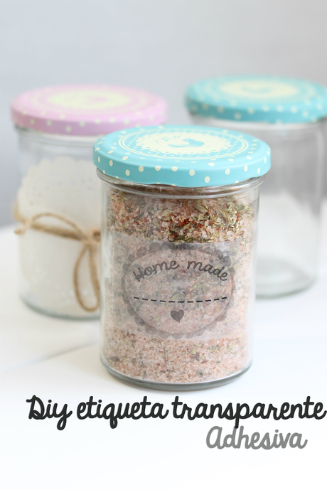 DIY etiqueta adhesiva transparente casera