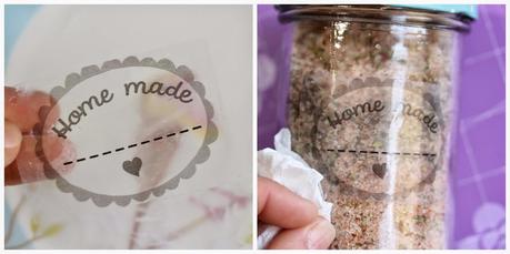 DIY etiqueta adhesiva transparente casera