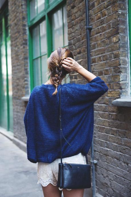 Lace_Shorts-Lace_Up_Sandals-Blue_Jumper-Outfit-6