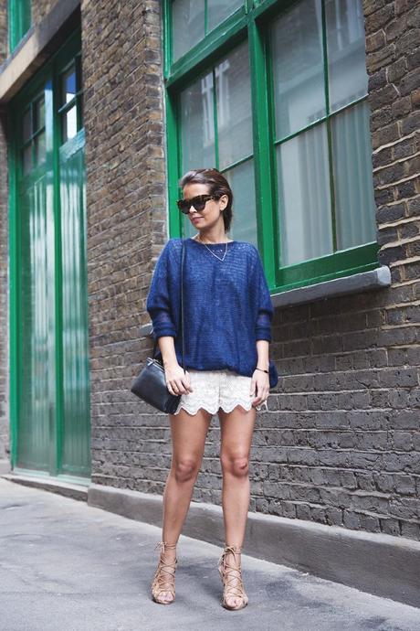 Lace_Shorts-Lace_Up_Sandals-Blue_Jumper-Outfit-9