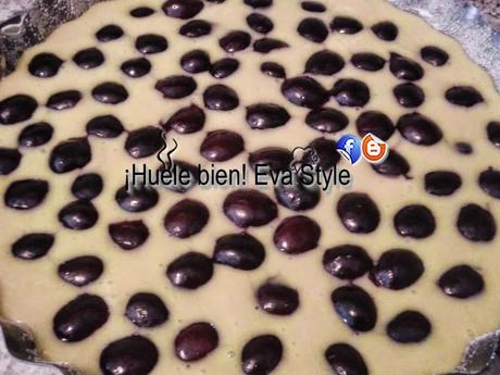 Pastel de cerezas y merengue