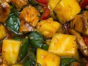 Pollo agridulce piña cilantro estilo chino