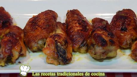 Alitas de pollo al horno con miel