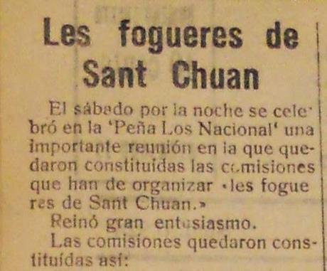 85 años de Fogueres en Carolinas. Primera época: 1929-1936