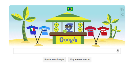 Segundo Doodle en el día 24 de Junio sobre el Mundial de Brasil 2014