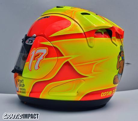 Nuevo diseño en los cascos de Oscar Gutierrez