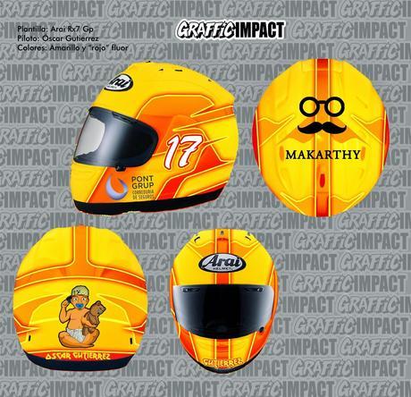 Nuevo diseño en los cascos de Oscar Gutierrez