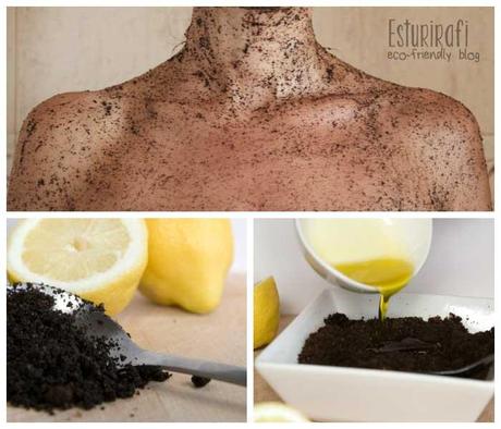 Exfoliante casero de café, coffee body scrub