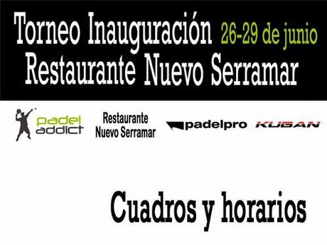 Cuadros y horarios del Torneo Inauguración Nuevo Serramar