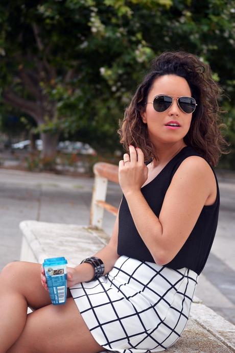 Outfit | Chekered skirt