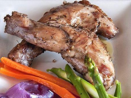 Paletillas de conejo al horno