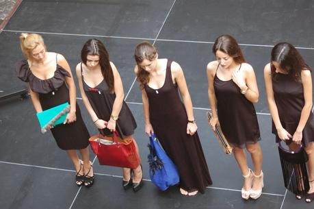 La trastienda de un desfile....