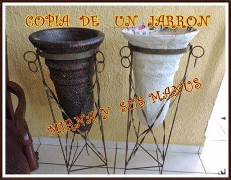 Copia de un jarron reciclando.