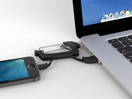 NomadClip :: cable de recarga con forma de mosquetón NomadClip :: cable de recarga con forma de mosquetón