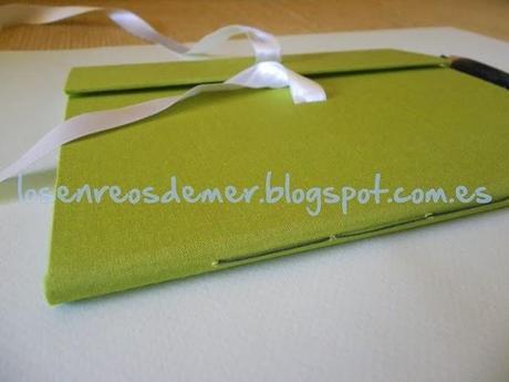 Libreta encuadernada con cosido long stitch