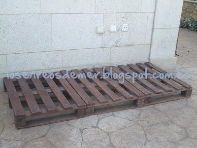 Base de banco realizada con palets