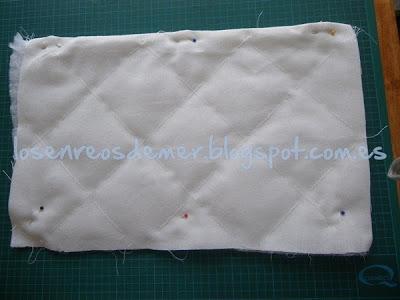 Pieza del costurero durante el proceso de acolchado