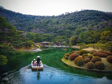 Ritsurin Park, Kagawa. Japón