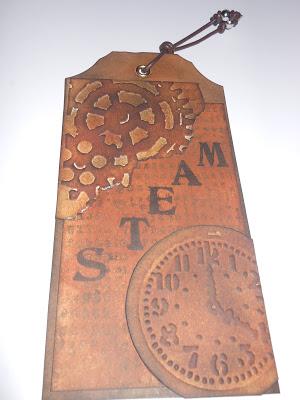 Tag y ATC coordinado (Steampunk)