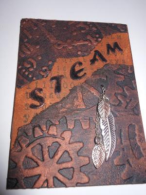 Tag y ATC coordinado (Steampunk)