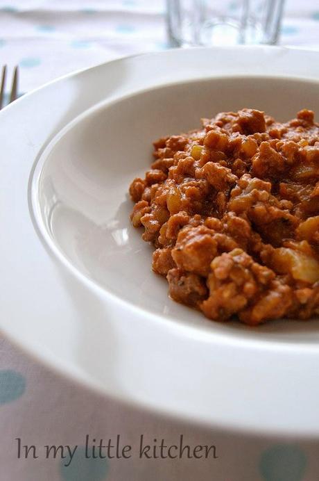 Spaghettis boloñesa sin spaghettis