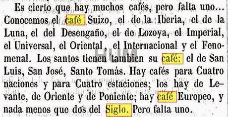 Los cafés madrileños en la obra de Galdós. CAPÍTULO III: Fortunata y Jacinta Los cafés madrileños en la obra de Galdós. CAPÍTULO III: Fortunata y Jacinta