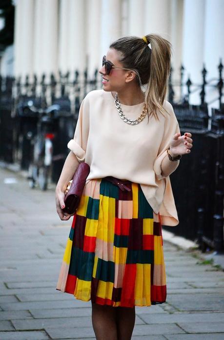 Plaid midi skirt Plaid midi skirt