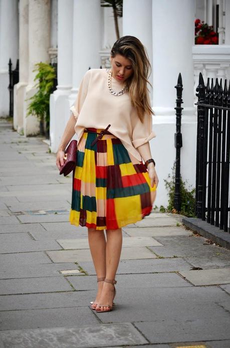 Plaid midi skirt Plaid midi skirt