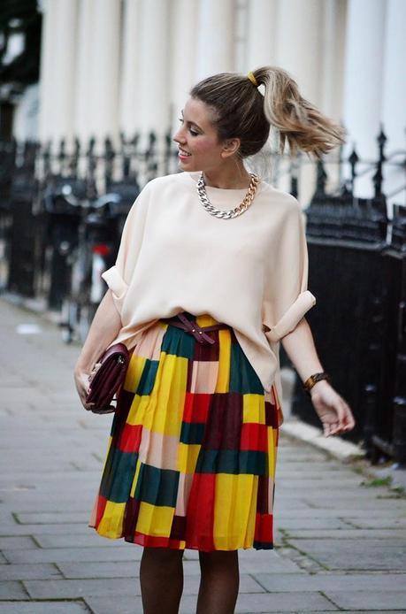 Plaid midi skirt Plaid midi skirt