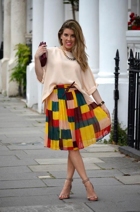 Plaid midi skirt Plaid midi skirt