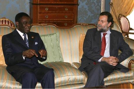  Teodoro Obiang y Mariano Rajoy, durante una reunión en 2006 en España. EFE 