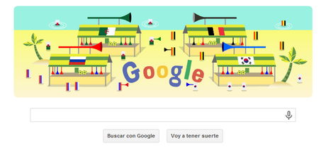 Doodle por el partido Rusia-Bélgica. Mundial 2014, 26 de Junio