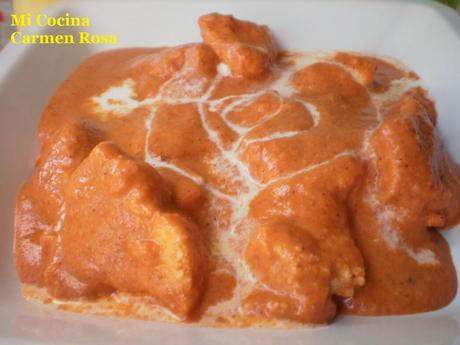 CHICKEN TIKKA MASALA (POLLO EN SALSA DE TOMATES Y ALMENDRAS CON GARAM MASALA)