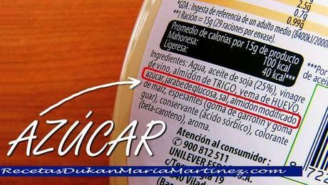 Mayonesa Ligeresa ¿Dukan? Cuidado, lleva azúcar y frena la pérdida de peso