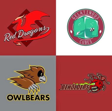 Monstruos de D&D...como logos de equipos deportivos!