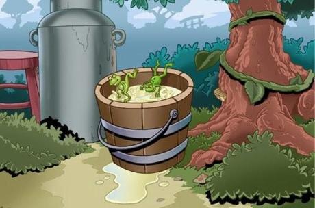 LA RANITA PERSEVERANTE Y SU AMIGA DENTRO DEL CUBO DE LECHE … Reflexión.